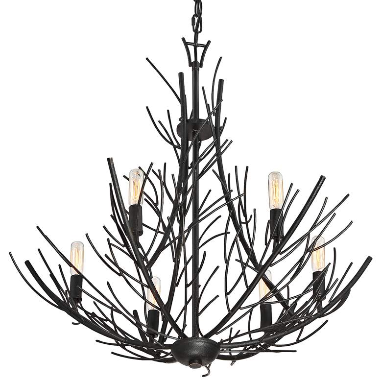 Image 4 Quoizel Thornhill 26 inch Marcado Black 6-Light Tree Branch Chandelier more views