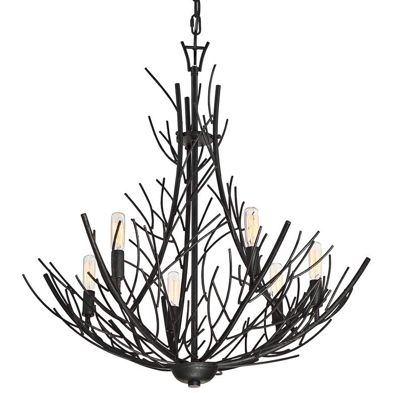 Image 5 Quoizel Thornhill 26 inch Marcado Black 6-Light Tree Branch Chandelier more views