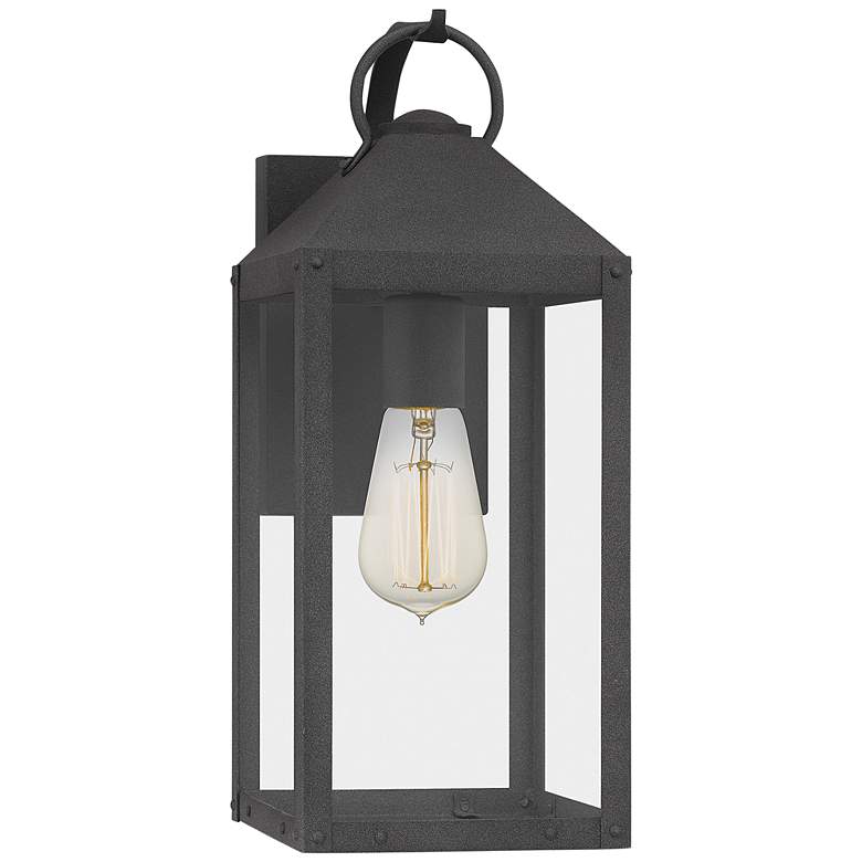 Image 3 Quoizel Thorpe 15" High Mottled Black Outdoor Wall Light