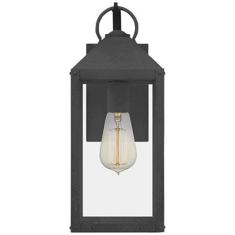 Quoizel Thorpe 15&quot; High Mottled Black Outdoor Wall Light more views