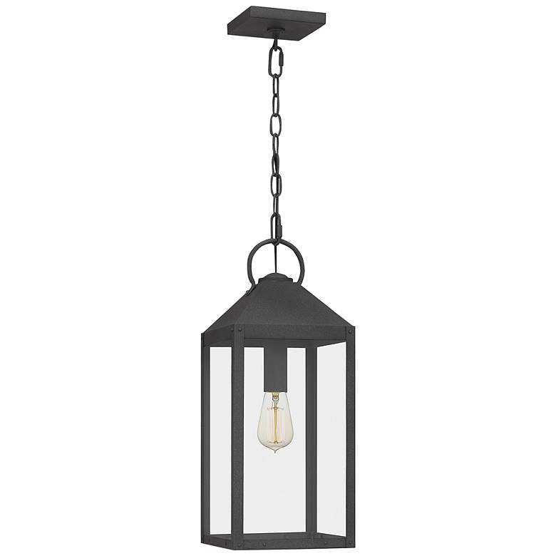 Image 3 Quoizel Thorpe 19 3/4 inch High Mottled Black Outdoor Hanging Light