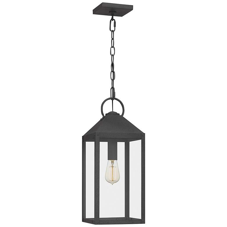 Image 3 Quoizel Thorpe 19 3/4" High Mottled Black Outdoor Hanging Light