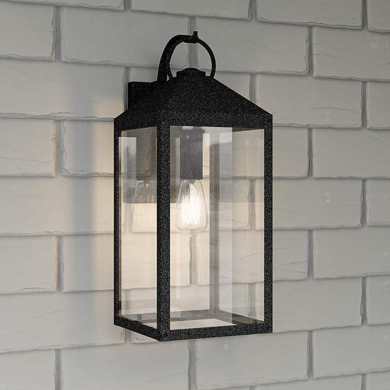 Image 2 Quoizel Thorpe 20" High Mottled Black Outdoor Wall Light