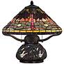 Quoizel Tiffany-Style 16 1/2" High Dragonfly Tiffany-Style Table Lamp