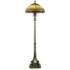 Quoizel Tiffany-Style Floor Lamp with Handcrafted Feather Glass Shade