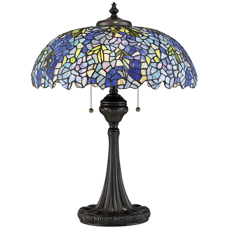 Image 1 Quoizel Tiffany Style Royal Briar Art Glass Table Lamp
