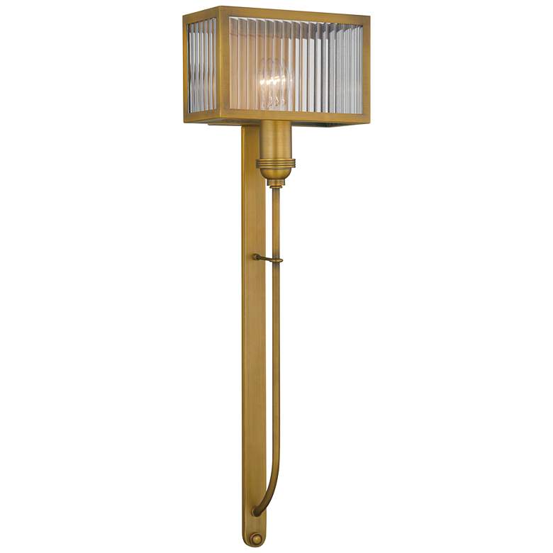 Image 1 Quoizel Tillman 25 3/4 inch High Aged Brass Wall Sconce