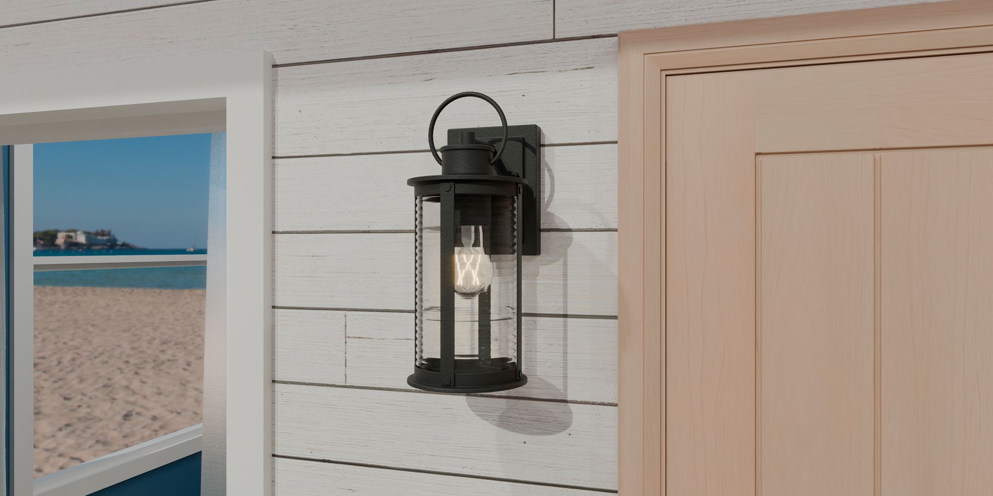 Quoizel Tilmore 13 1/4" High 1-Light Matte Black Outdoor Wall Lantern