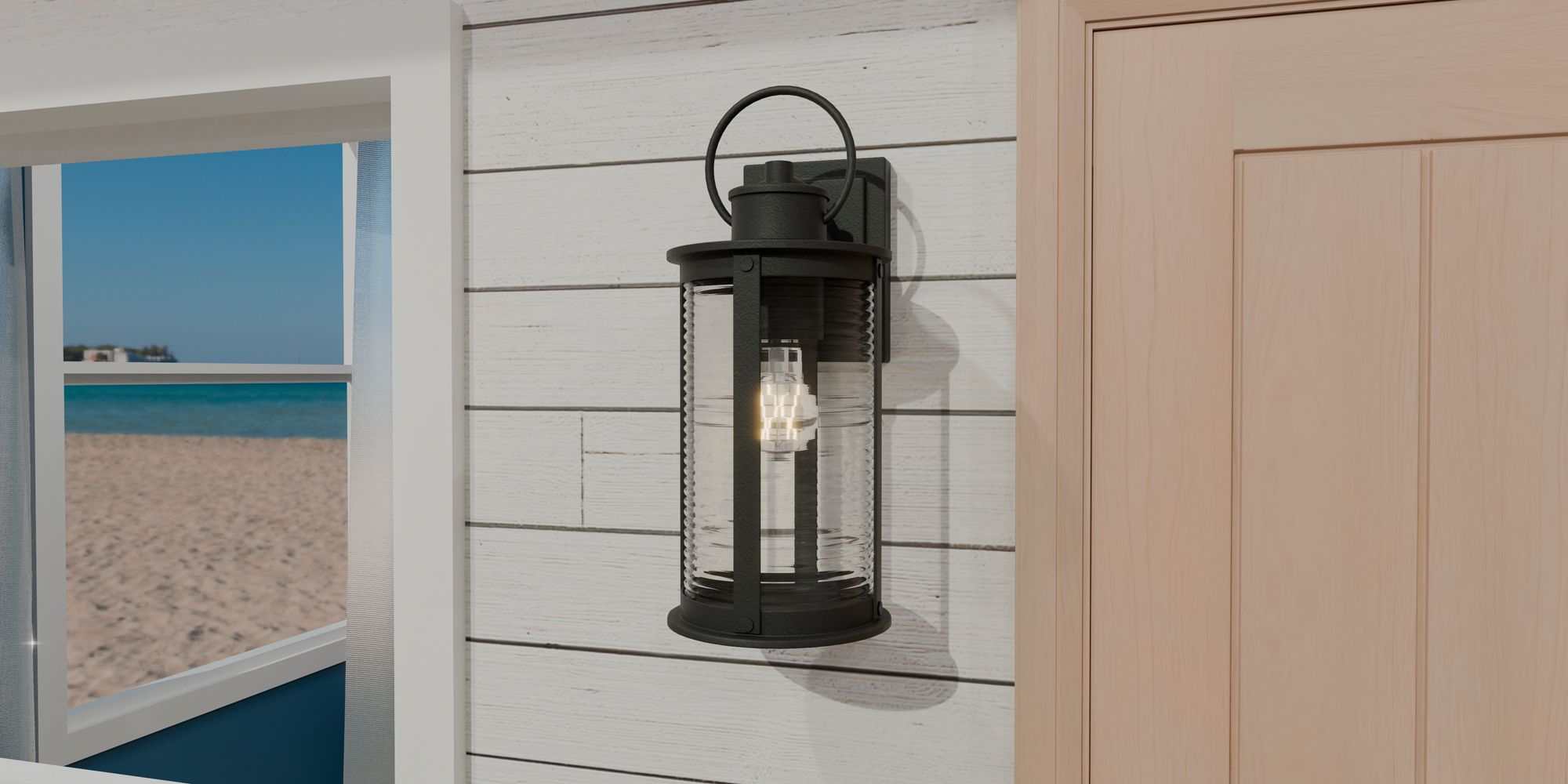 Quoizel Tilmore 15 1/2" High Matte Black Outdoor Wall Light