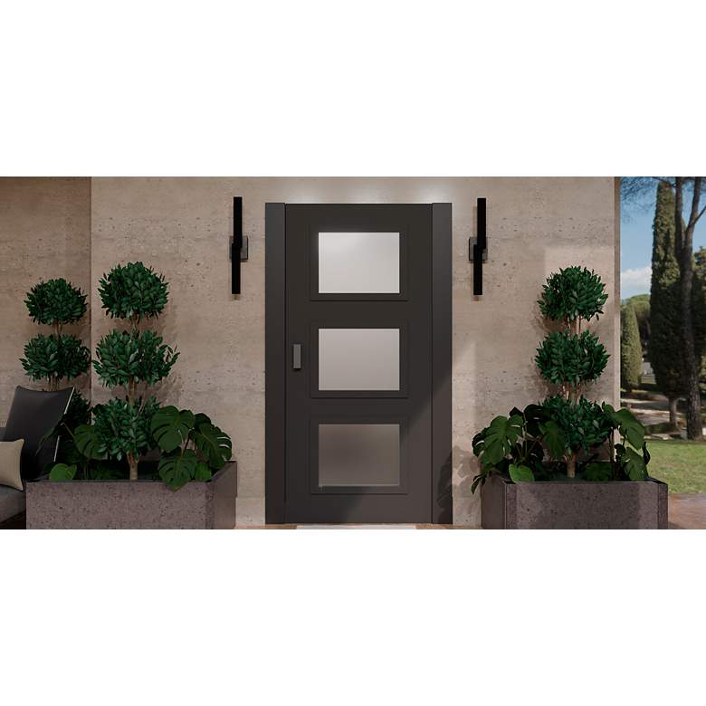 Image 3 Quoizel Todman 24" High Matte Black LED Outdoor Wall Light more views