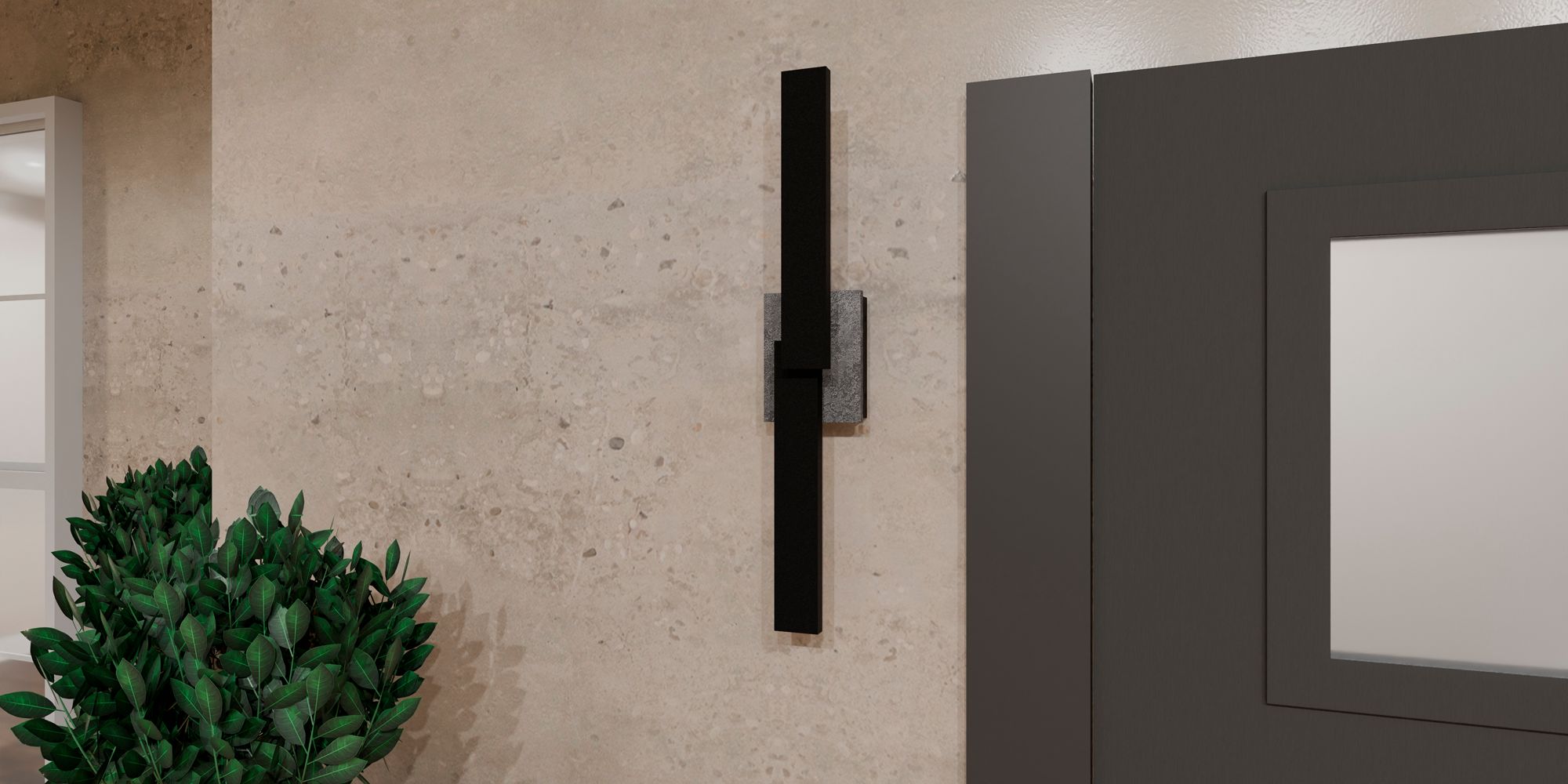 Quoizel Todman 24" High Matte Black LED Outdoor Wall Light