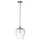 Quoizel Towne 10"W Brushed Nickel Clear Glass Mini Pendant