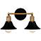 Quoizel Trafalgar 8 1/4" High Matte Black 2-Light Wall Sconce