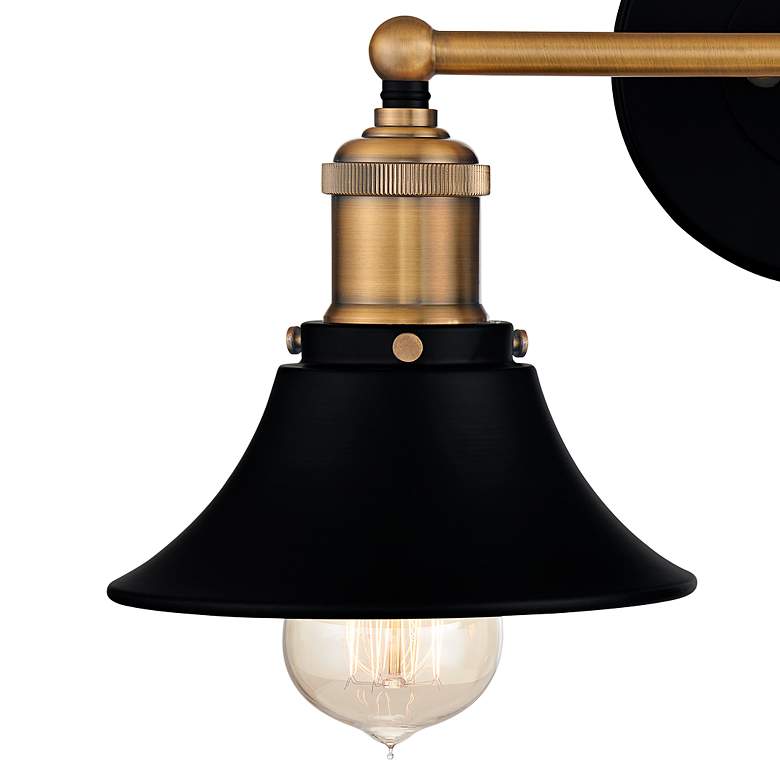 Image 4 Quoizel Trafalgar 8 1/4" High Matte Black 2-Light Wall Sconce more views