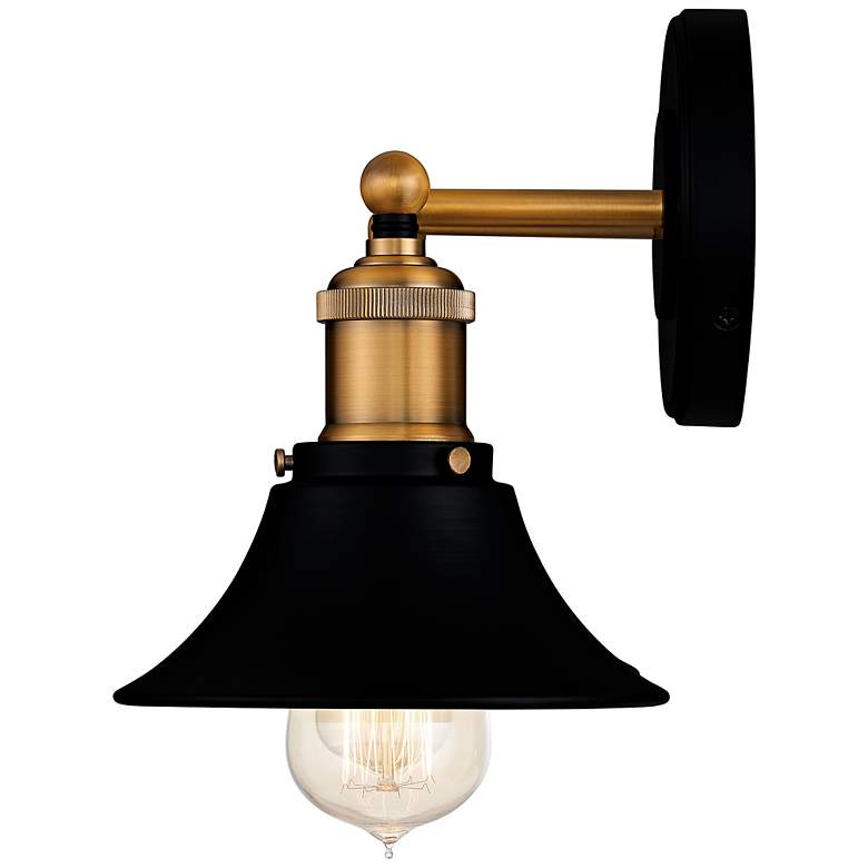 Image 6 Quoizel Trafalgar 8 1/4" High Matte Black 2-Light Wall Sconce more views
