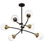 3_Quoizel Trance 34"W Western Bronze Brass 6-Light Chandelier more views
