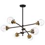 4_Quoizel Trance 34"W Western Bronze Brass 6-Light Chandelier more views