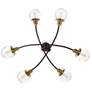 6_Quoizel Trance 34"W Western Bronze Brass 6-Light Chandelier more views