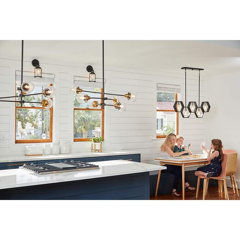 Image 7 Quoizel Trance 34"W Western Bronze Brass 6-Light Chandelier more views