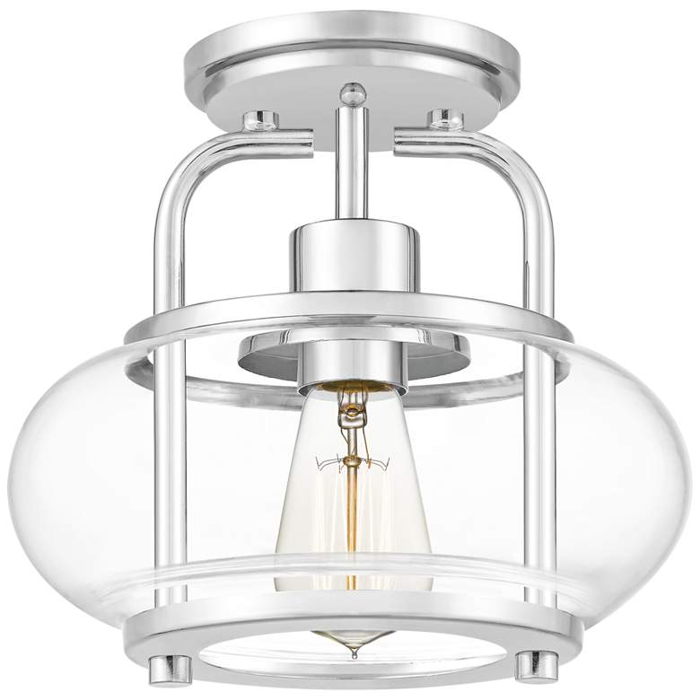 Image 1 Quoizel Trilogy 10" Wide Polished Chrome Ceiling Light
