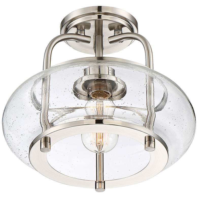 Image 3 Quoizel Trilogy 12 inch Wide Brushed Nickel Ceiling Light more views