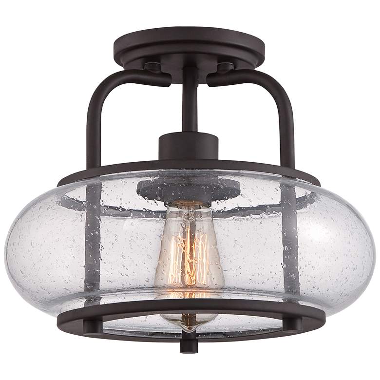 Image 2 Quoizel Trilogy 12" Wide Old Bronze Ceiling Light