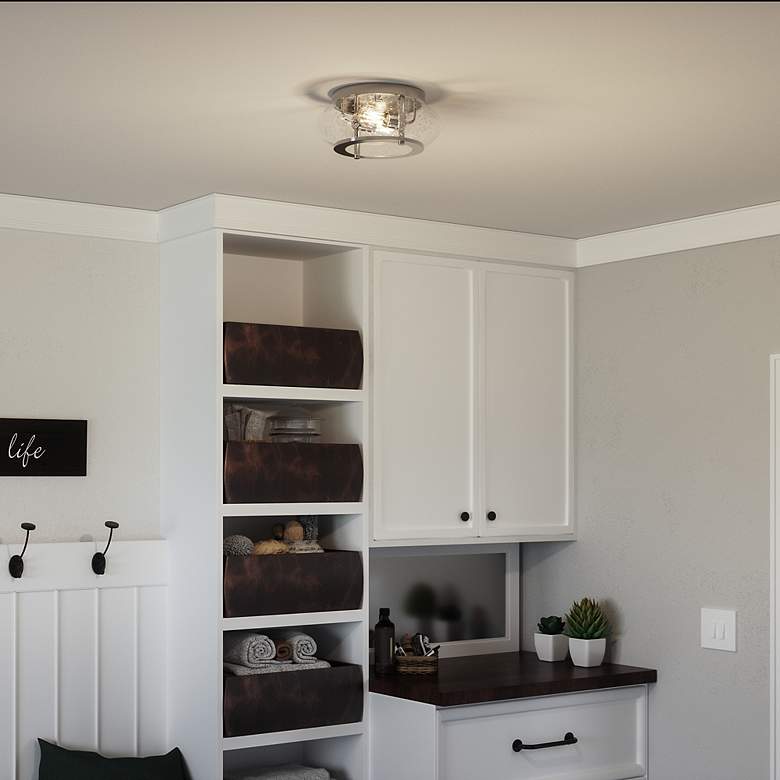 Image 4 Quoizel Trilogy 12"W Brushed Nickel 2-Light Ceiling Light more views