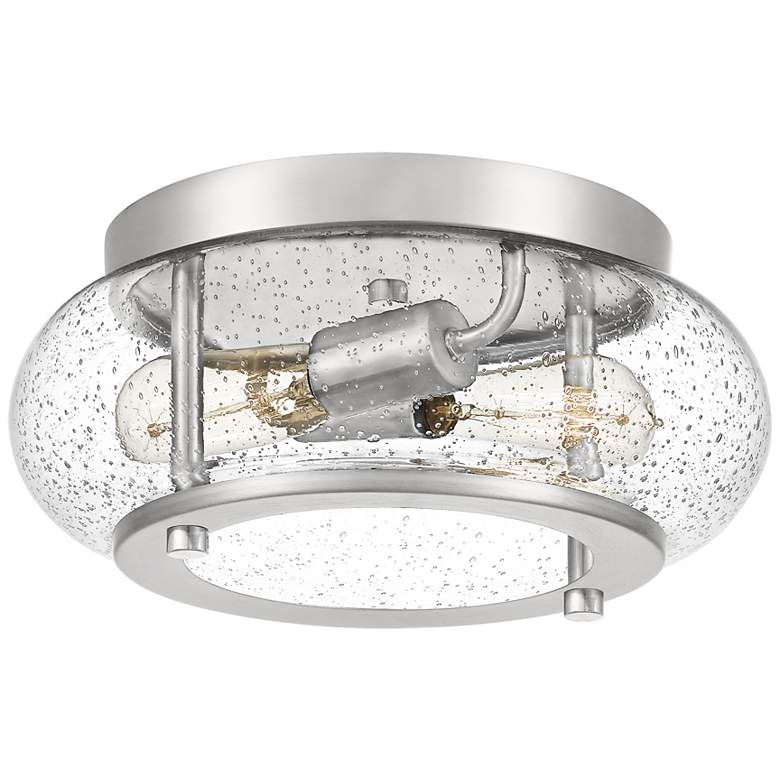Image 5 Quoizel Trilogy 12"W Brushed Nickel 2-Light Ceiling Light more views