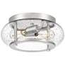 5_Quoizel Trilogy 12"W Brushed Nickel 2-Light Ceiling Light more views