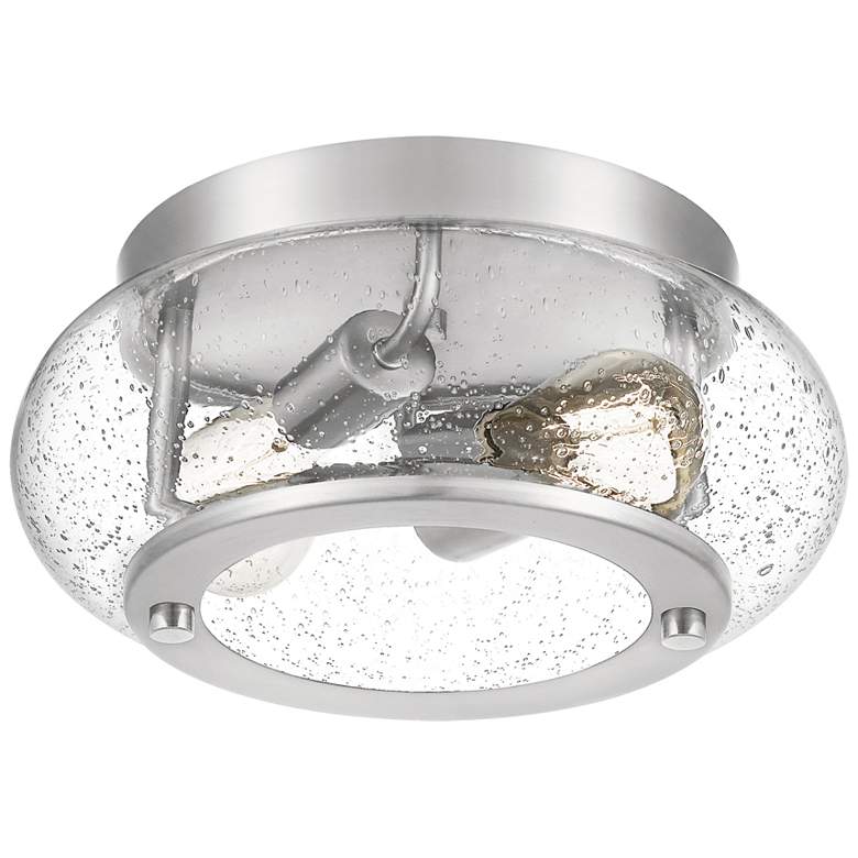 Image 6 Quoizel Trilogy 12"W Brushed Nickel 2-Light Ceiling Light more views