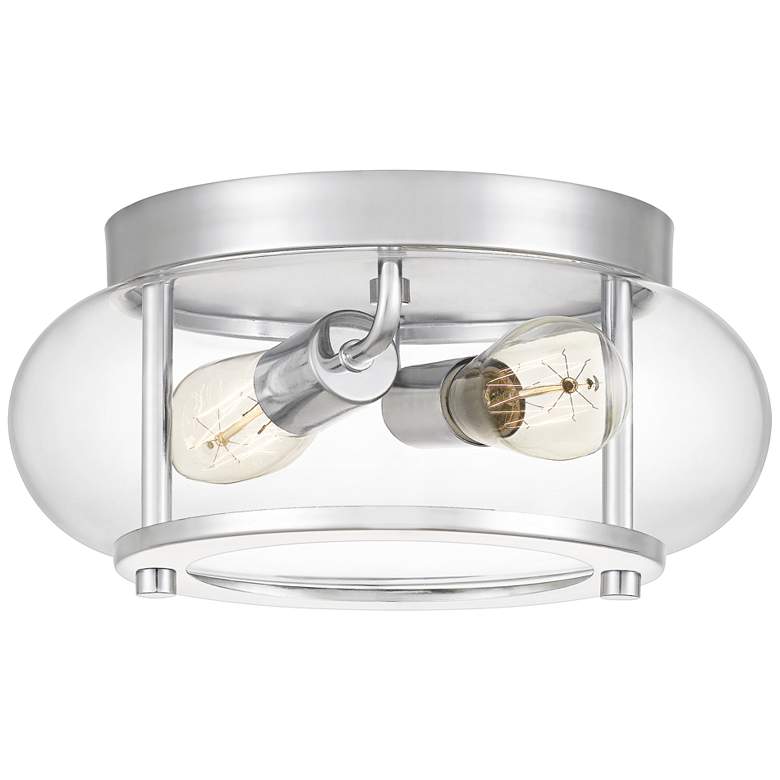 Image 1 Quoizel Trilogy 12"W Polished Chrome 2-Light Ceiling Light