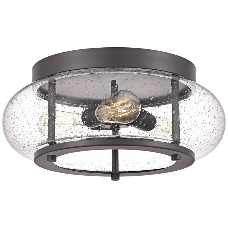 Image 2 Quoizel Trilogy 16 inch Wide Old Bronze 3-Light Ceiling Light