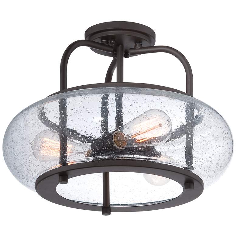 Image 3 Quoizel Trilogy 16" Wide Old Bronze Ceiling Light more views