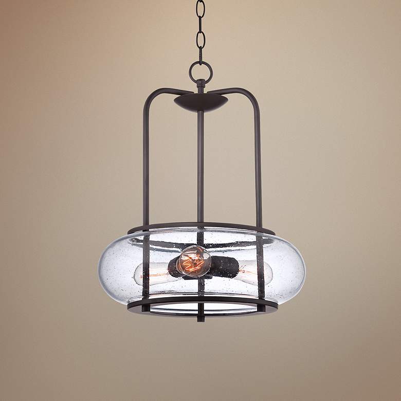 Image 1 Quoizel Trilogy 16" Wide Old Bronze Pendant