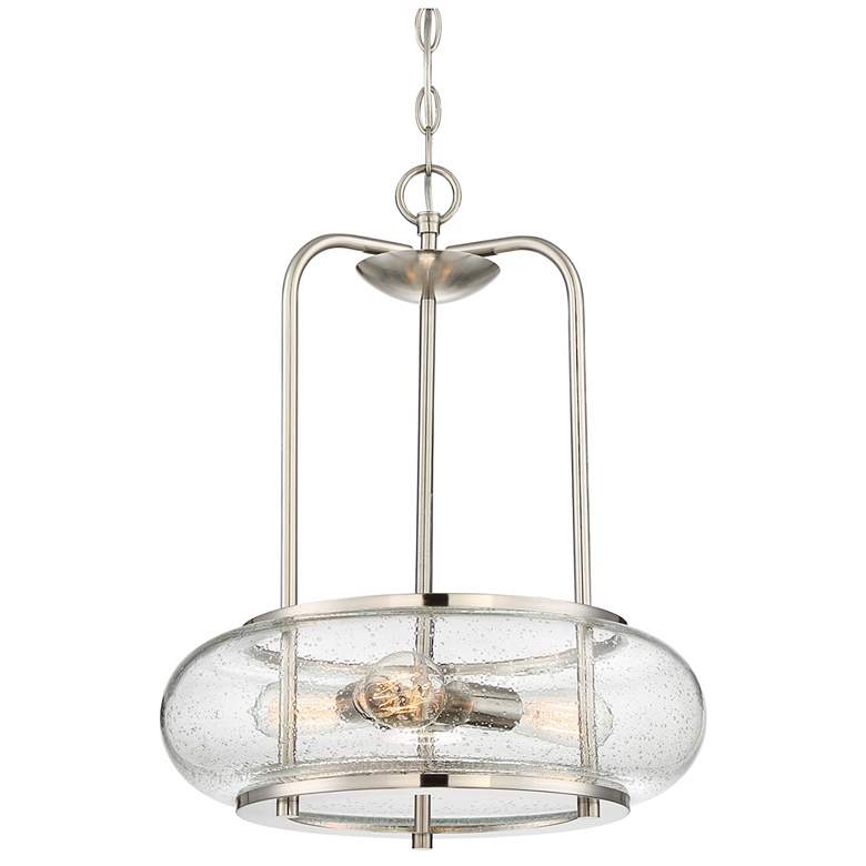 Image 1 Quoizel Trilogy 16 inchW Brushed Nickel 3-Light Pendant Light