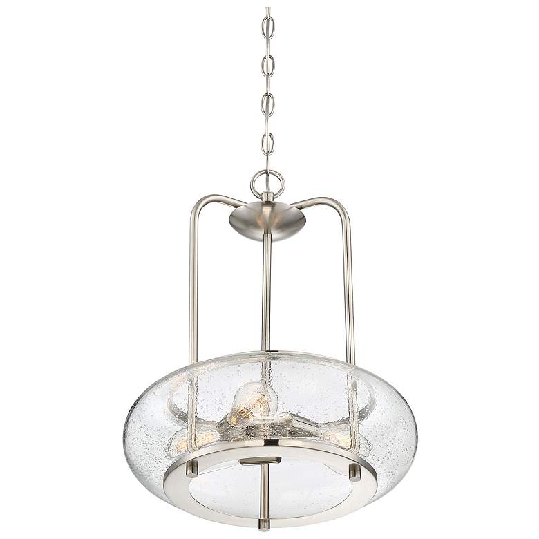 Image 2 Quoizel Trilogy 16 inchW Brushed Nickel 3-Light Pendant Light more views