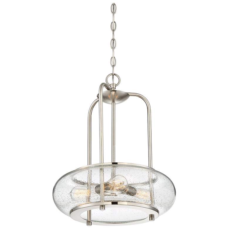 Image 3 Quoizel Trilogy 16"W Brushed Nickel 3-Light Pendant Light more views