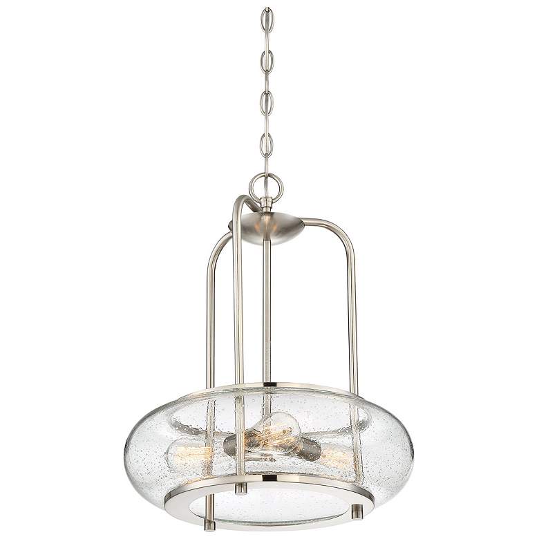 Image 3 Quoizel Trilogy 16 inchW Brushed Nickel 3-Light Pendant Light more views