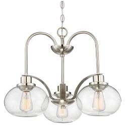 Quoizel Trilogy 22" Wide Brushed Nickel 3-Light Chandelier