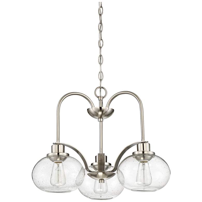 Quoizel Trilogy 22&quot; Wide Brushed Nickel 3-Light Chandelier more views