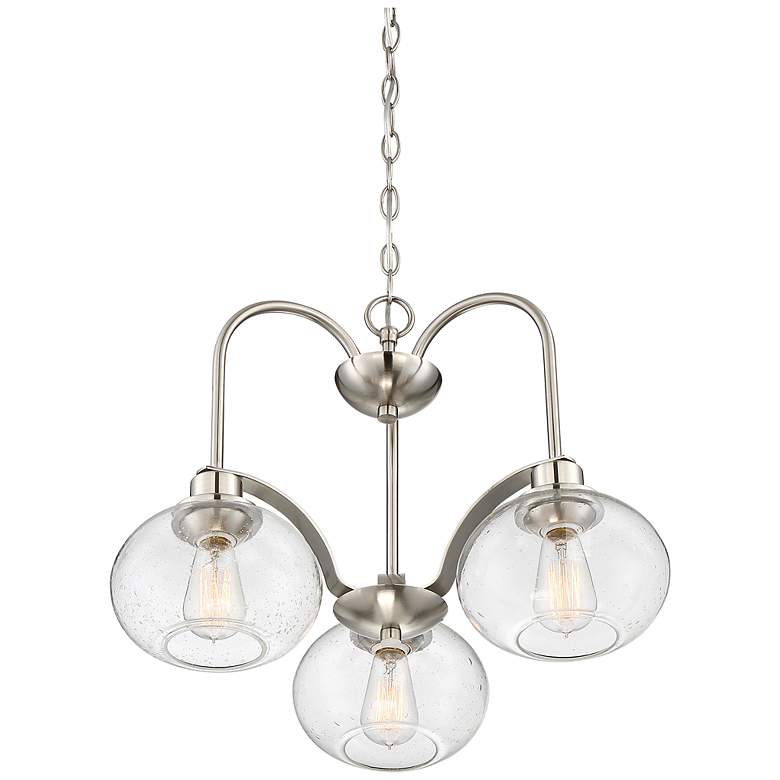 Image 2 Quoizel Trilogy 22" Wide Brushed Nickel 3-Light Chandelier more views