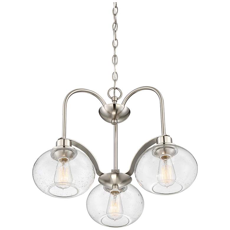 Image 2 Quoizel Trilogy 22 inch Wide Brushed Nickel 3-Light Chandelier more views