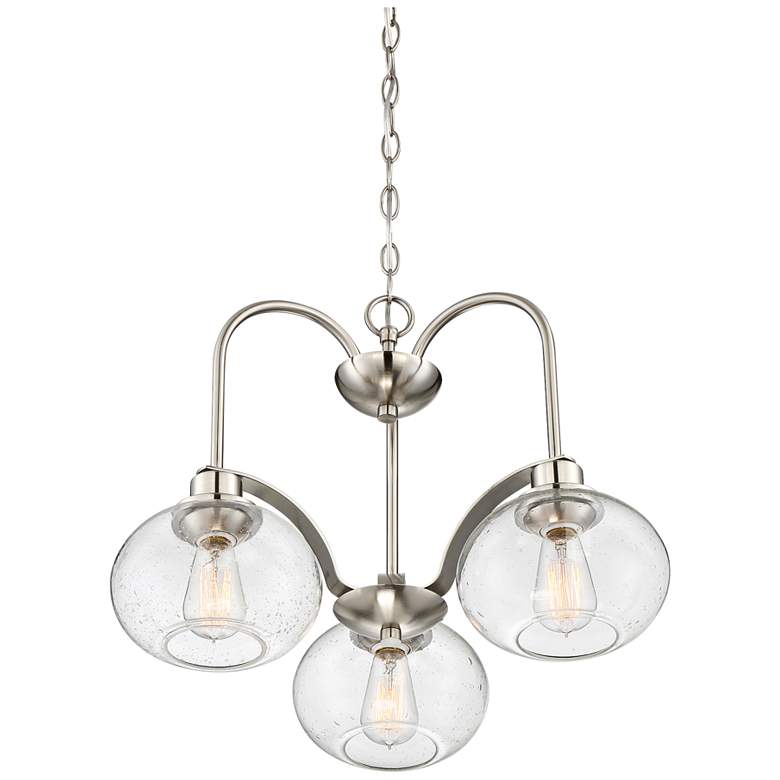 Quoizel Trilogy 22&quot; Wide Brushed Nickel 3-Light Chandelier more views