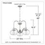 5_Quoizel Trilogy 22" Wide Brushed Nickel 3-Light Chandelier more views