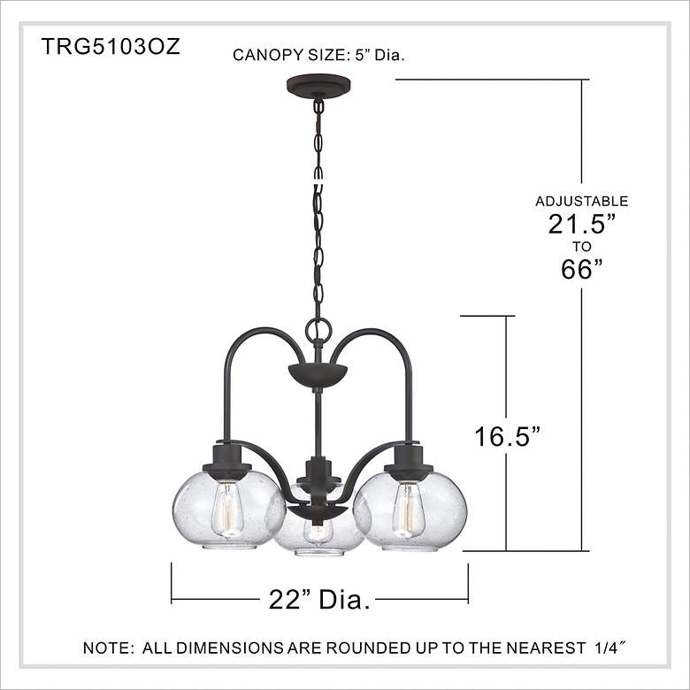 Image 6 Quoizel Trilogy 22" Wide Old Bronze Chandelier more views