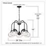 7_Quoizel Trilogy 26" Wide 5-Light Bronze and Glass Dinette Chandelier more views