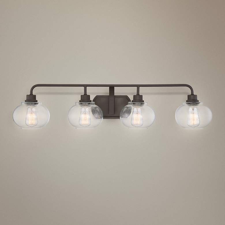 Image 1 Quoizel Trilogy 36 1/4" Wide Old Bronze Bath Light