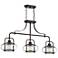 Quoizel Trilogy 38" Wide Bronze and Glass Linear Island Chandelier