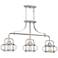 Quoizel Trilogy 38" Wide Brushed Nickel 3-Light Chandelier