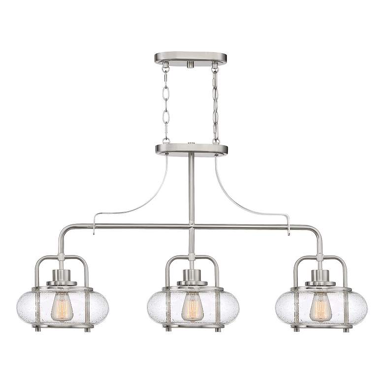 Image 2 Quoizel Trilogy 38" Wide Brushed Nickel 3-Light Chandelier more views